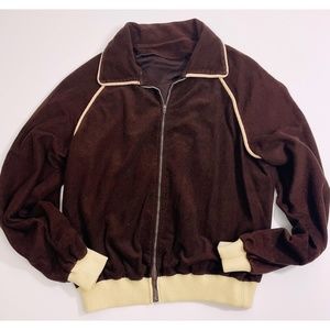 Vintage Velour Track Jacket Size Small